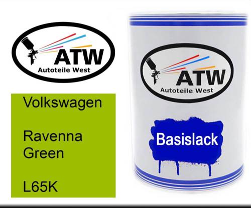 Volkswagen, Ravenna Green, L65K: 500ml Lackdose, von ATW Autoteile West.